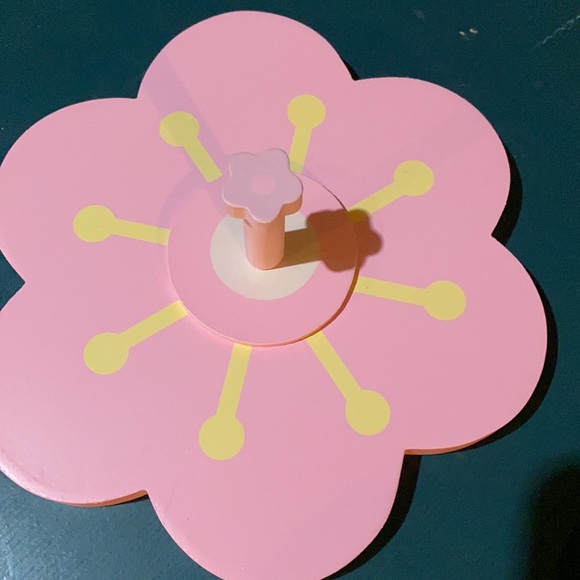 Set of 3 flower wall plaque with pegs - Picture 3 of 4